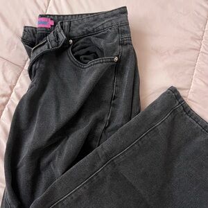Edikted Charcoal Flare Jeans